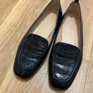 Dear Frances Black Croc Cruise Loafers